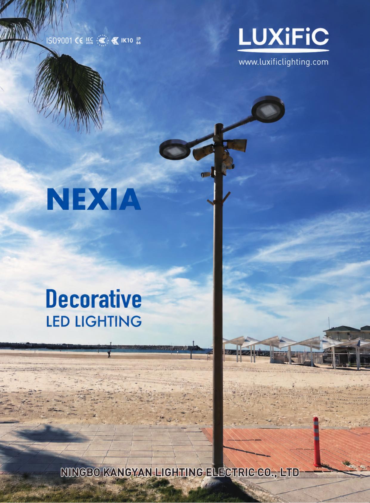 NEXIA decorative LED lighting catalogue cover
