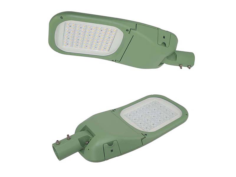 PISCES LED street luminaire shown from upper and lower product views